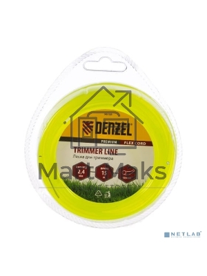 Леска для триммера Denzel круглая 2,4 мм х 15 м, блистер FLEX CORD 96108