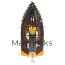Утюг BRAYER BR4003 коричневый/белый/желтый, 2400 Вт, 25 г/мин, 140 г/мин, 330 мл
