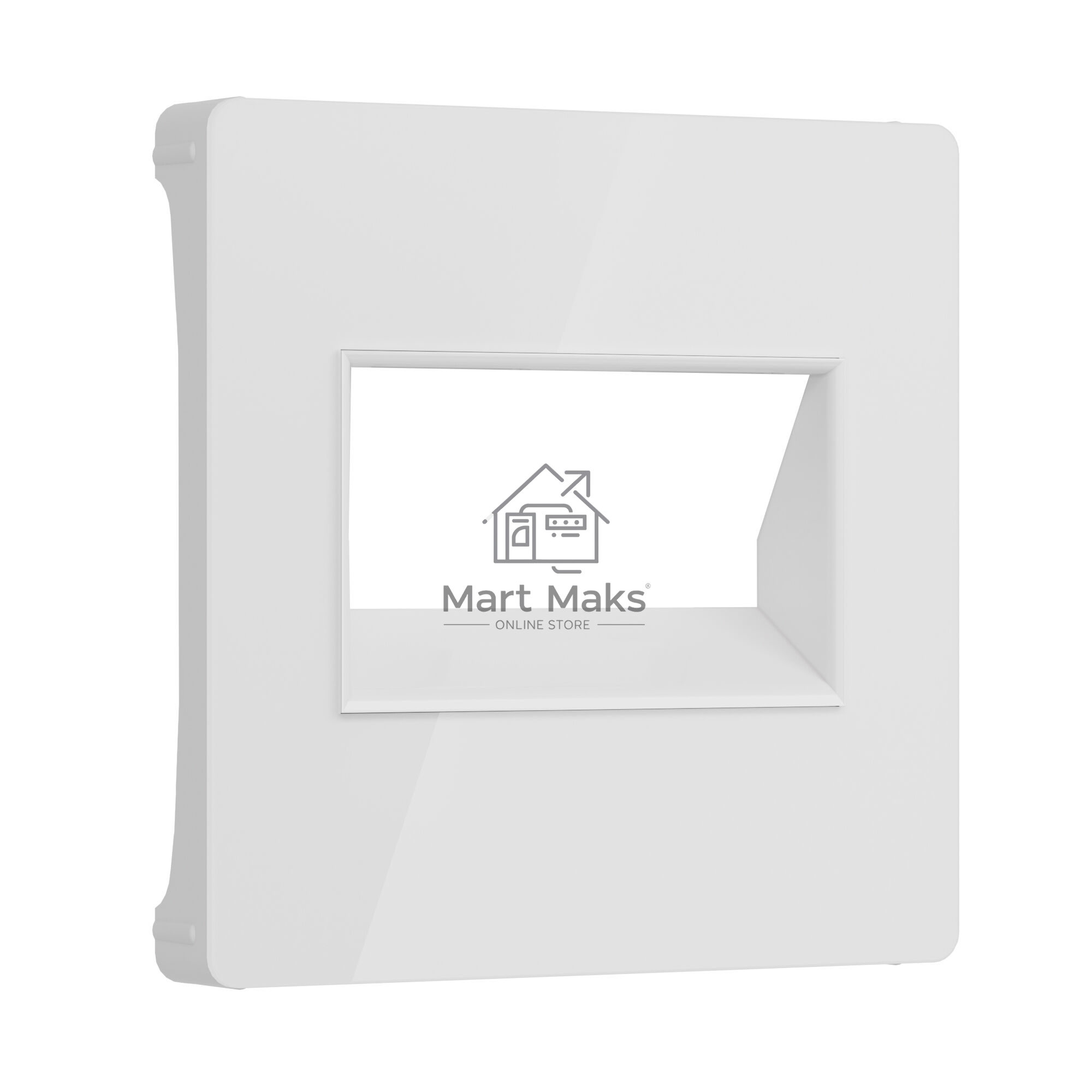 Накладка для двойной розетки Еthernet RJ-45 (белый акрил)