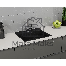 Мойка для кухни BAU Stil Pro 57х50 без выпуска, черный камень