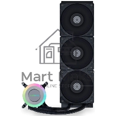 Система жидкостного охлаждения Lian Li GA II Lite 360 Performance Black, 360 мм, 3x120 мм, 200-2500 об/мин, 29.8 дБ, 4-pin PWM, без подсветки, черный