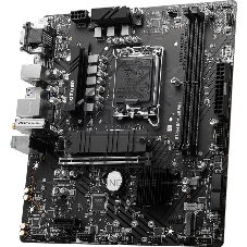 Материнская плата MSI B760M BOMBER WIFI, LGA 1700, Intel B760, 2xDDR5, 4xSATA, 2xM.2, 1xPCIe 4.0 x16, 1xPCIe x1, 1xVGA, 1xHDMI, 1xDP, 1x2.5Gb LAN, Wi-Fi 6E, Bluetooth 5.3, 4xUSB-A 5Gbps, 2xUSB-A 2.0, 1xPS/2, 3x3.5 мм, 7.1, чёрный, mATX