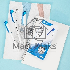Ручка шариковая Deli Arrow EQ23-BL белый/голубой, d=0.7мм, синие чернила (1шт)