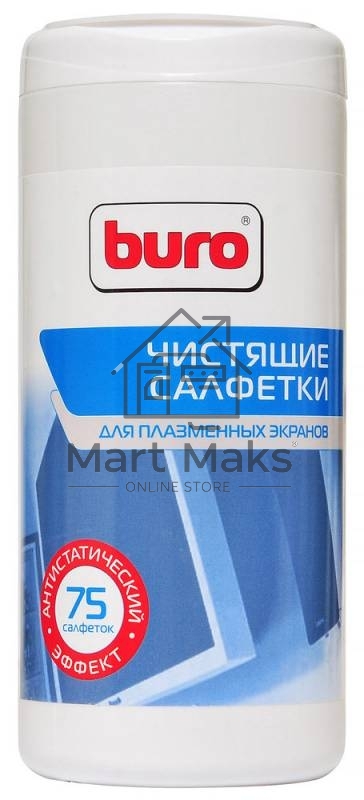 Салфетки Buro BU-Tpsm для экранов плазменных телевизоров туба 75шт влажных