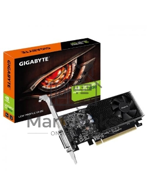 Видеокарта Gigabyte GV-N1030D4-2GL NVidia GeForce GT 1030, 2Gb DDR4/64-bit, PCI-Ex16 3.0, DVI-Dx1, HDMI2.0bx1, LP, 2-slot cooler, Retail