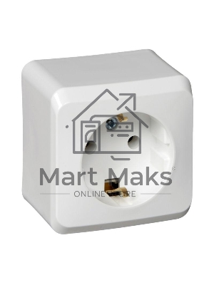 Розетка 1-м ОП Этюд 16А с заземл. белый SchE PA16-003B