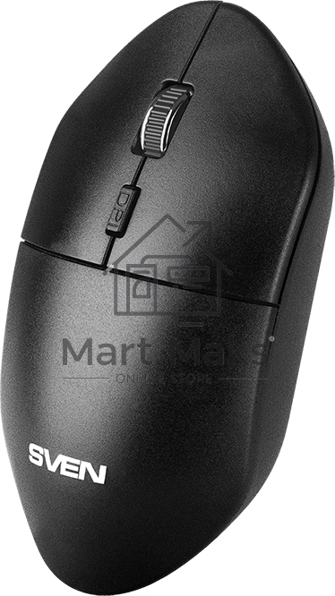 Мышь беспроводная SVEN RX-515SW черный, 1600 dpi, радиоканал, USB, кнопки - 4