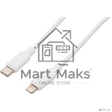 Кабель Filum USB 2.0, 1.8 м., белый, 3 А, разъемы: USB Type С male - Lightning male, пакет.
