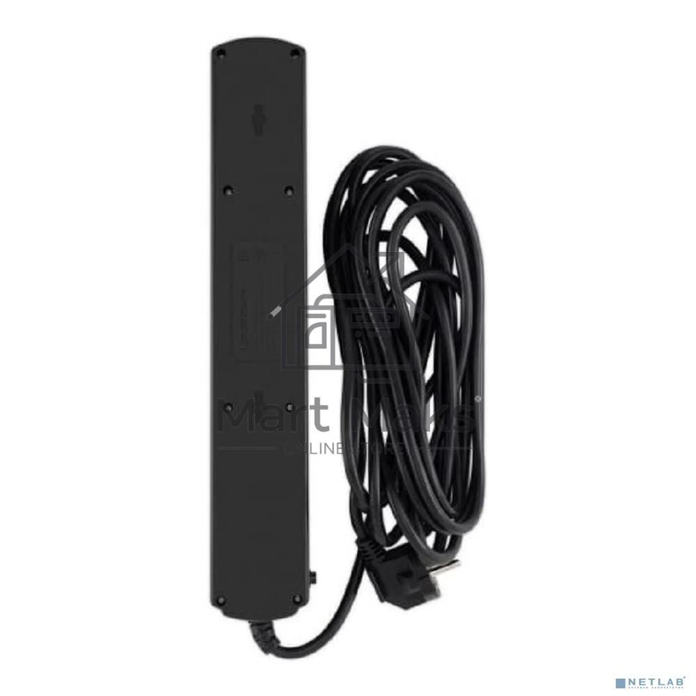 Сетевой фильтр Ippon BK-6-EU-5-10-B 5м (6 розеток) черный (коробка)