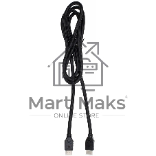 Кабель аудио-видео Cactus CS-HDMI.2-1.8 HDMI (m)/HDMI (m) 1.8м. позолоченные контакты черный