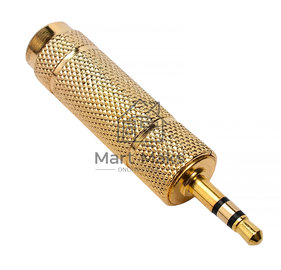 Аудио переходник Cablexpert A-63M-35F, Jack6.3(M) на Jack3.5(F) стерео,  золотой, пакет
