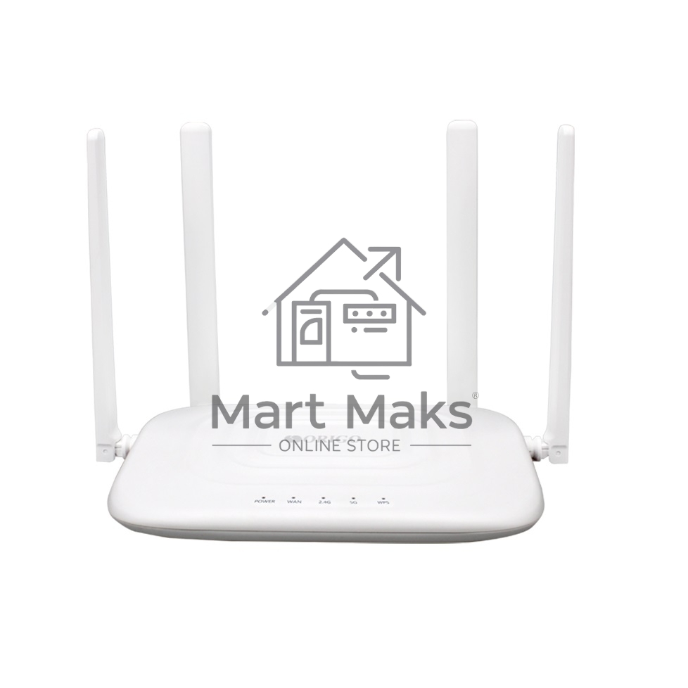 Беспроводной двухдиапазонный маршрутизатор AC1200, 1x100Base-TX WAN, 3x100Base-TX LAN, 4 внешние антенны 5 dBi