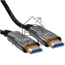 Кабель HDMI Wize AOC-8K-HM-HM-100M оптический,100 м, 8K/60HZ 4:4:4, v.2.1, ARC, 19M/19M, HDCP 2.2, Ethernet, черный, коробка