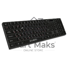 Клавиатура SVEN KB-E5300W беспроводная, радиоканал, чёрный