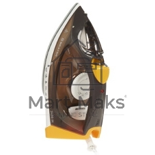 Утюг BRAYER BR4003 коричневый/белый/желтый, 2400 Вт, 25 г/мин, 140 г/мин, 330 мл