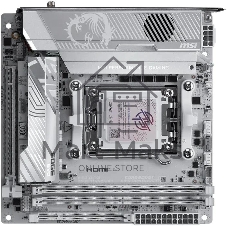 Материнская плата MSI MPG X870I EDGE TI EVO WIFI, AM5, AMD X870, 2xDDR5 (до 128 ГБ), 2xSATA, 3xM.2 (1xPCIe 5.0, 2xPCIe 4.0), 1xPCIe 5.0 x16, 1xHDMI, 1x5Gb LAN, Wi-Fi 7, Bluetooth 5.4, 2xUSB-C 40Gbps (USB4), 1xUSB-C 10Gbps, 5xUSB-A 10Gbps, 3x3.5 мм + S/PDIF оптический, 7.1, белый/серебристый, Mini-ITX