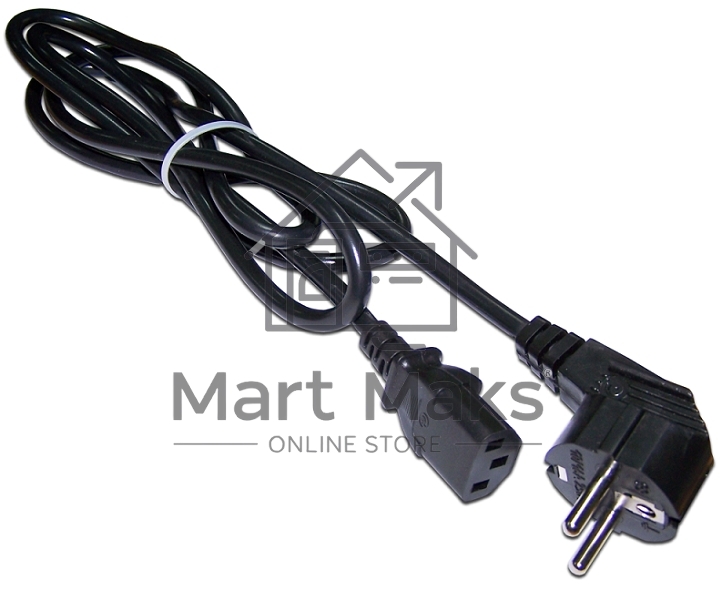 Шнур питания C13-Schuko, 3х0.75, 220В, 10А, черный, 3 метра