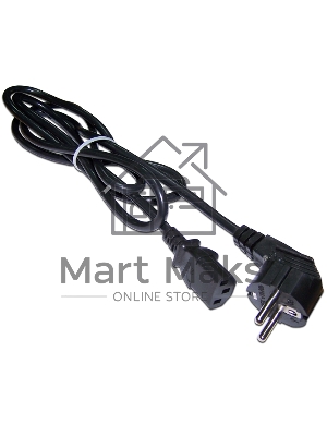 Шнур питания C13-Schuko, 3х0.75, 220В, 10А, черный, 3 метра