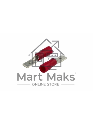 Клемма плоская изолированная штекер 4.8 мм 0.5-1.5 мм² (РПи-п 1.5-(4.8)/РПИп 1,25-5) красная Rexant