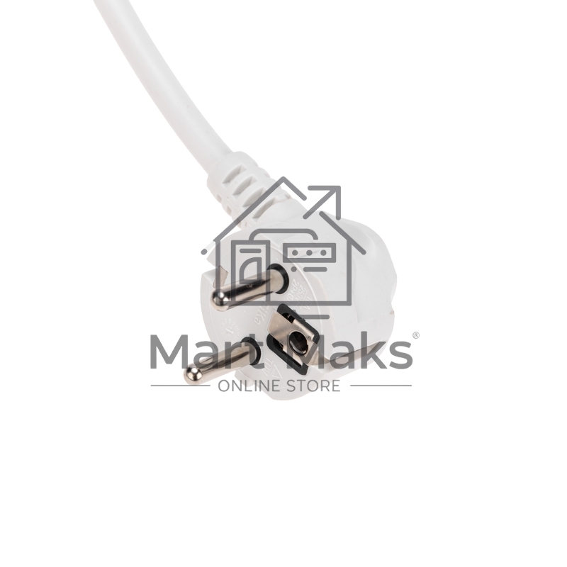 Сетевой фильтр 5 гнезд, 3м, 3х1,5мм², с автовыкл, 2 USB, белый KRANZ