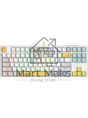 Клавиатура проводная A4Tech Bloody S87 Energy (S87 USB ENERGY WHITE) USB белый/желтый