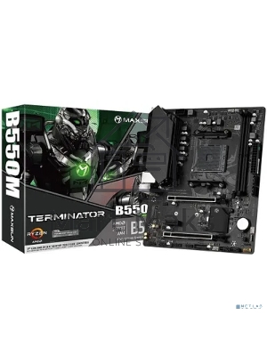 Материнская плата Maxsun Terminator B550M, AM4, AMD B550, 2xDDR4, 4xSATA, 1xM.2, 1xPCI-E 4.0 x16, 1xPCI-E 3.0 x4, 1xPCI-E 3.0 x1, 1xHDMI, 1xVGA, 1x 1Gb LAN, 2xUSB-A 3.2 Gen 1, 4xUSB-A 2.0, 3x3.5 мм, 5.1, M-ATX
