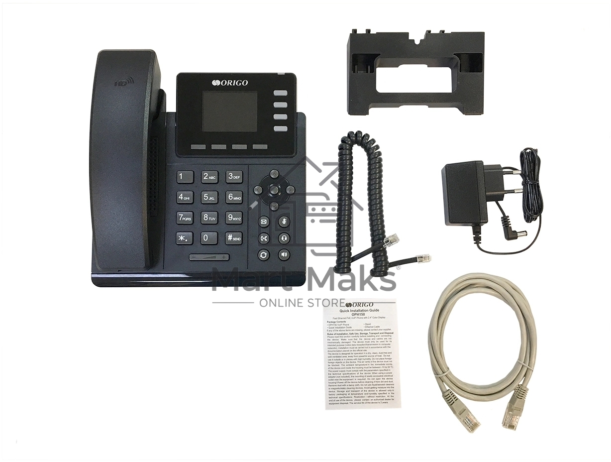 Телефон IP Origo OPH150 черный (OPH150/A1B)