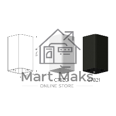 Корпус светильника C7821 SBK черный песок 70*70*H125mm MR16 GU5.3