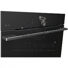 Духовой шкаф Gorenje BCM4058B, компактный, функция СВЧ, 50 л, макс. температура 275 градусов, электронное управление, дисплей, Wi-Fi, MultiFlow 360, AirFry, динамическая система охлаждения DC+, быстрый нагрев, цвет черный
