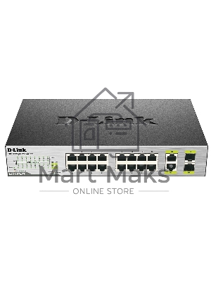 Сетевое оборудование D-Link DES-1018MP/A1A Коммутатор с 16 портами 10/100BASE-TX с поддержкой PoE +2 комбо-порта 10/100/1000BASE-T/SFP