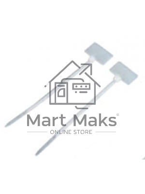 Стяжка пластиковая нейлоновая с площадкой для маркировки Lanmaster 2,5х100мм, белая, 100шт