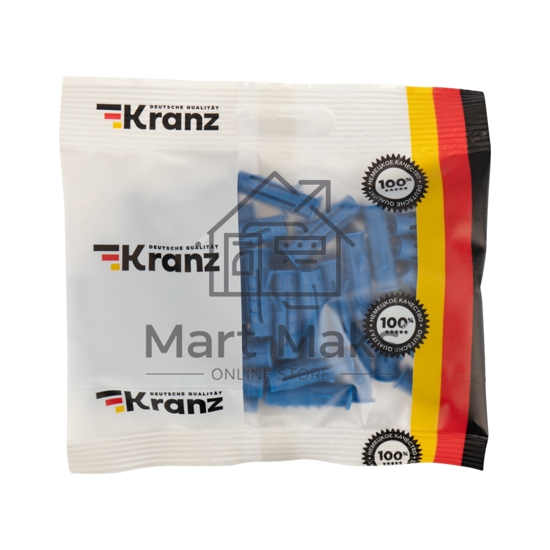 Дюбель распорный KRANZ 8х30, синий, пакет (50 шт./уп.)