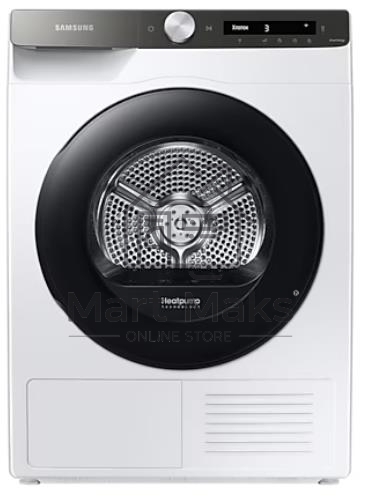 Сушильная машина Samsung DV90T5240AT/LP белый, 9 кг, сушка - тепловой насос, программ - 14, 60 x 85 x 65 см