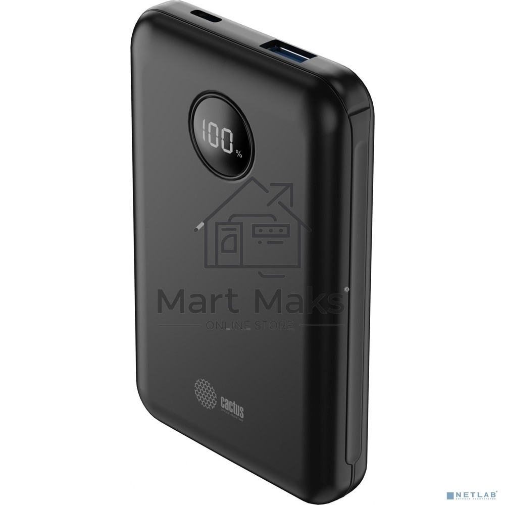 Портативный аккумулятор Cactus CS-PBFSOA-10000 10000mAh 22.5W 4.5A USB-A/USB-C черный