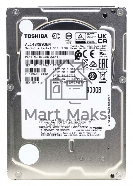 Жесткий диск HDD Toshiba SAS 12Gbit/s 900Gb 2.5