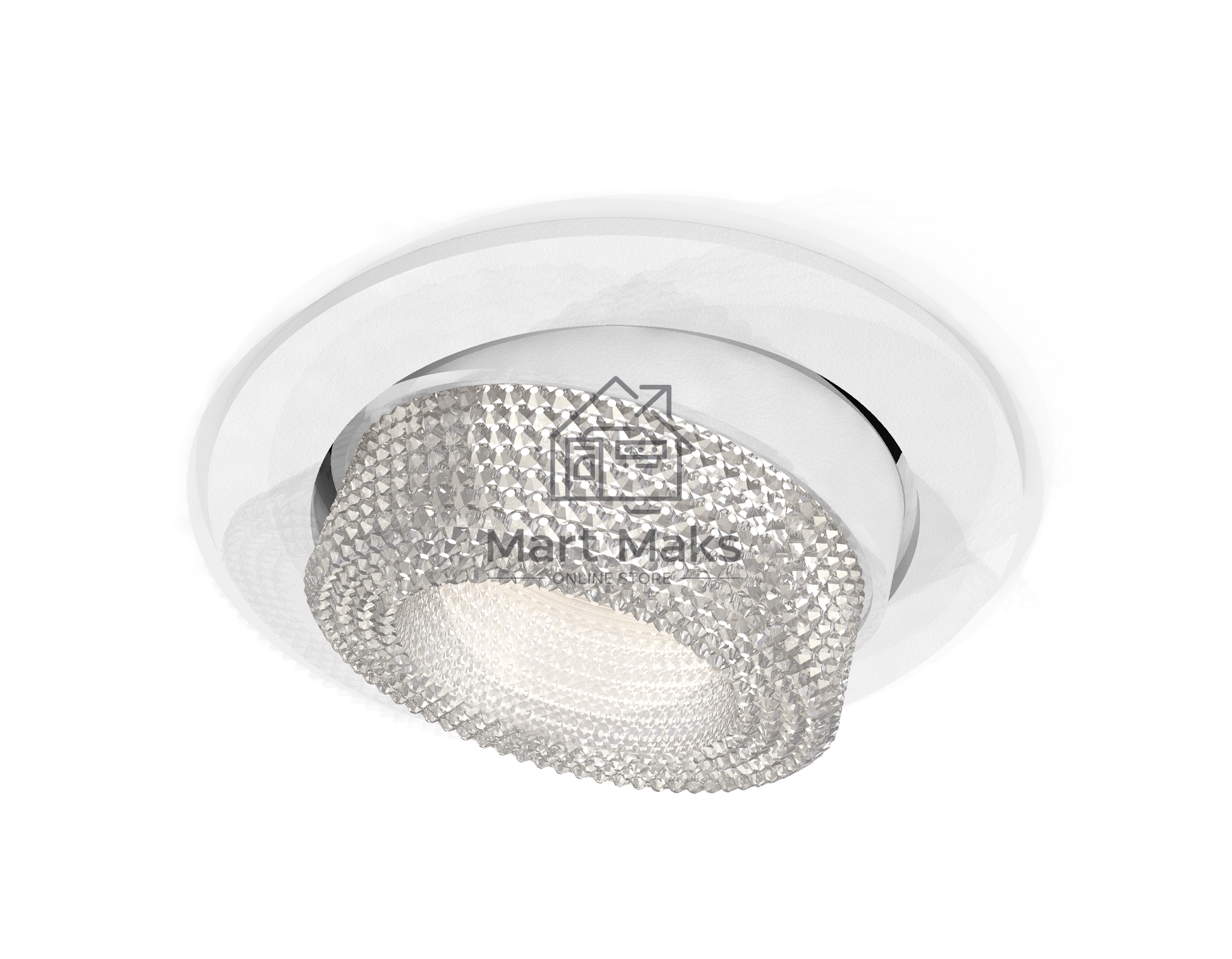 Комплект встраиваемого поворотного светильника Ambrella light XC7651060 SWH/CL белый песок/прозрачный MR16 GU5.3 (C7651, N7191)