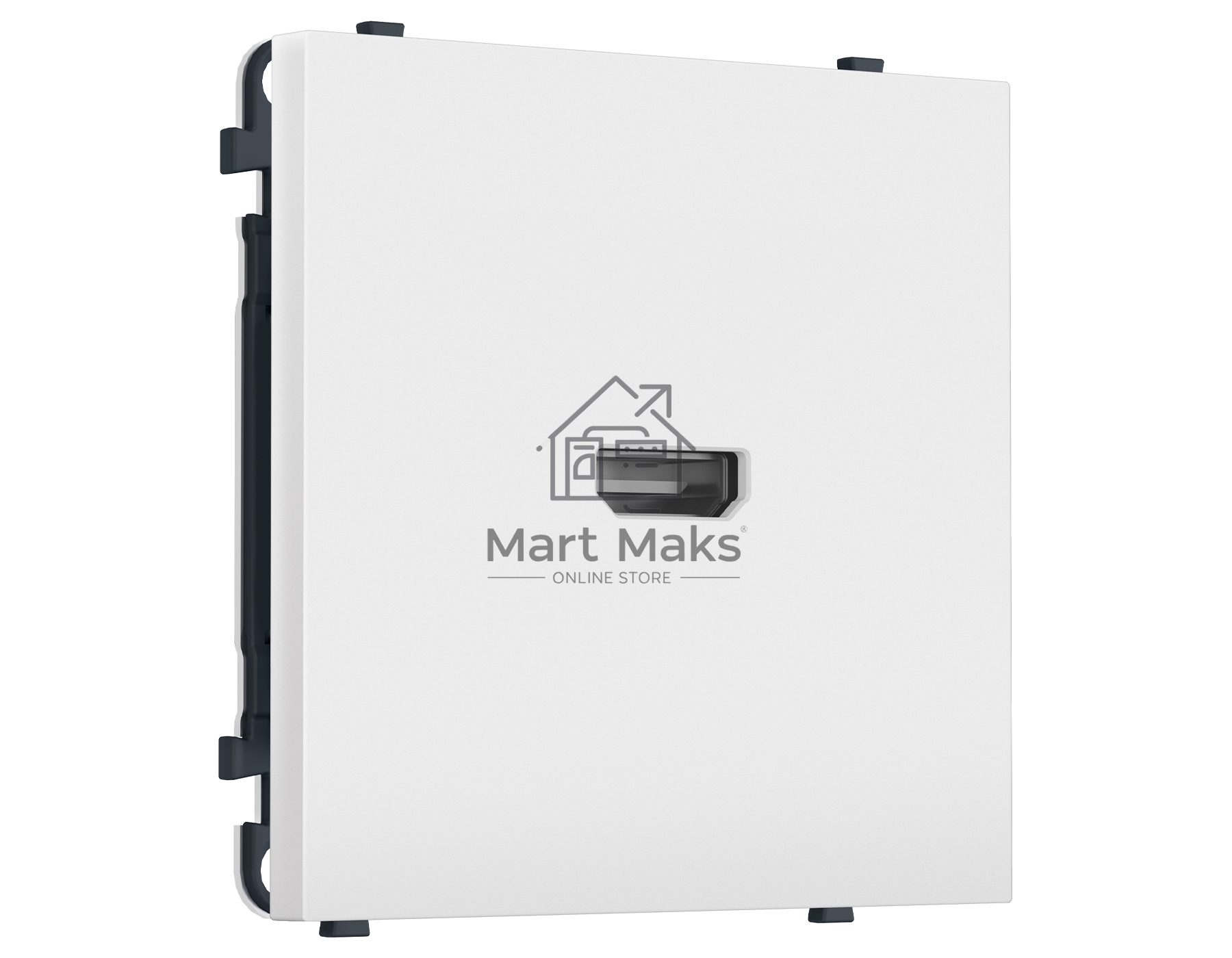 Комплект механизма розетки HDMI 2.1 SIGMA Белый мягкое касание 30V/900MS 4K-120HZ 8K-60Hz QUANT PRO (SP8340, PR223)