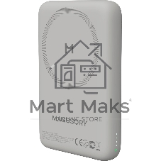 Мобильный аккумулятор Magssory PBN013t 10000mAh QC/PD 15W 3A USB-C беспров.зар. титановый