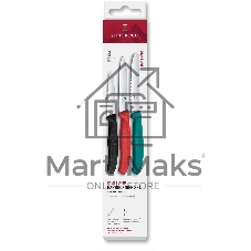 Набор ножей Victorinox Swiss Classic 6.7116.34C1 для овощей компл.:3предм. ассорти европодвес