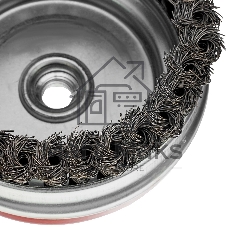 Щетка Matrix для УШМ Heavy Duty, 125 мм, М14, Чашка, крученая проволока 0,5 мм