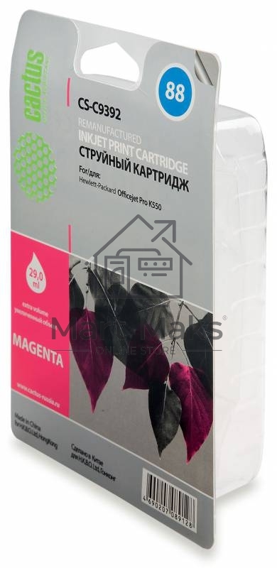 Картридж струйный Cactus CS-C9392 №88 пурпурный (29 мл.) для HP Officejet Pro K550