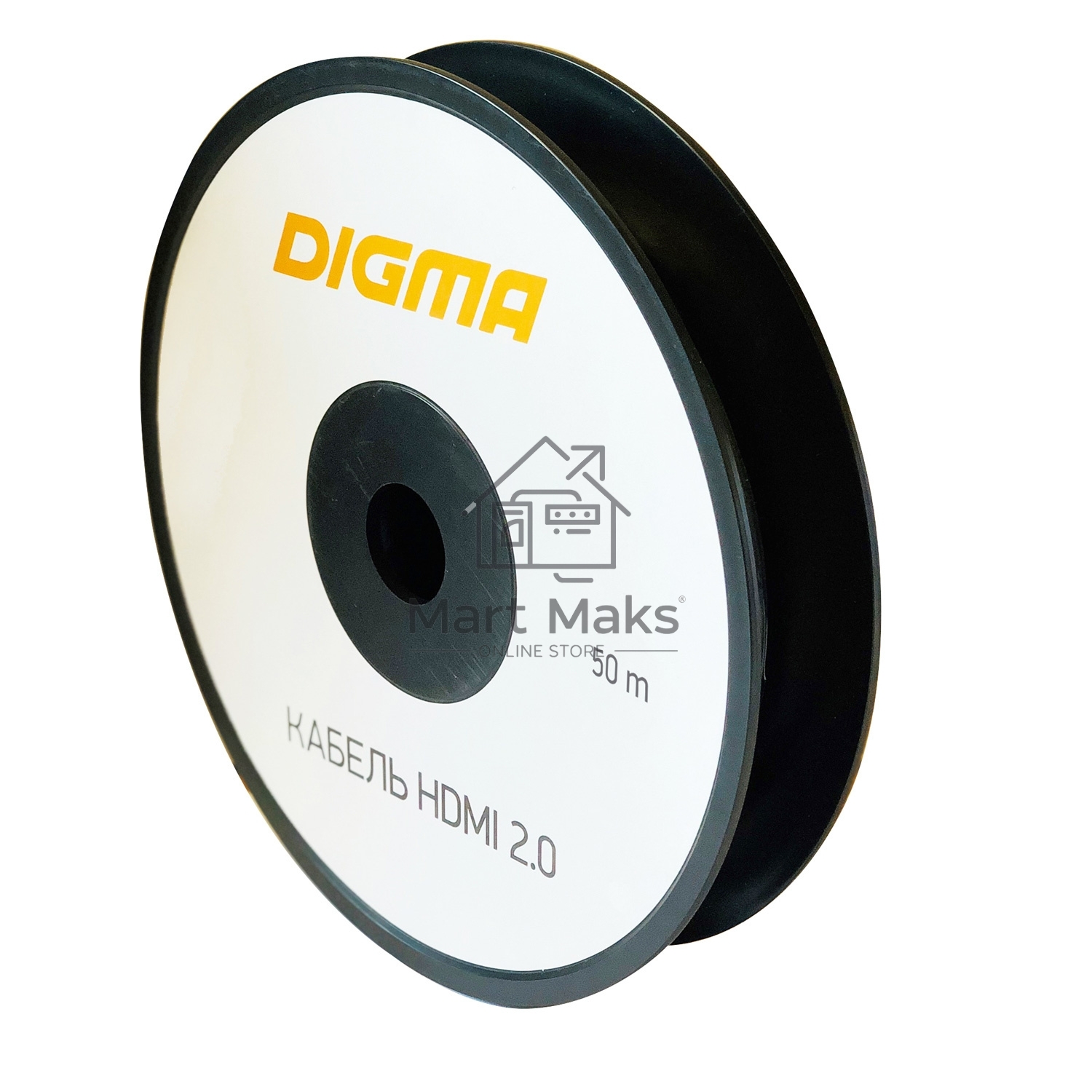Кабель аудио-видео Digma HDMI 2.0 AOC HDMI (m)/HDMI (m) 50м. позолоченные контакты черный