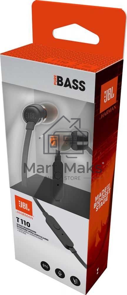 Наушники проводные JBL T110 черный