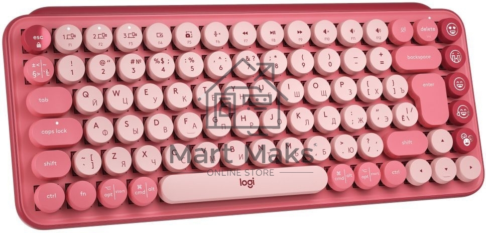 Клавиатура беспроводная Logitech POP KEYS, Heartbreaker Rose (M/N: YR0080/CU0021)