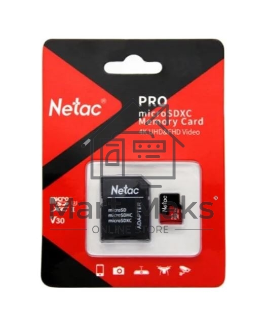 Флеш Карта MicroSD card Netac P500 Extreme Pro 256GB, retail version w/SD adapter