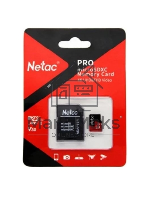 Флеш Карта MicroSD card Netac P500 Extreme Pro 256Gb, retail version w/SD adapter
