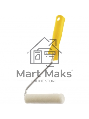 Мини-валик в сборе Лаки, 110 мм, ворс 5 мм, D - 16 мм, D ручки - 6 мм, велюр Сибртех