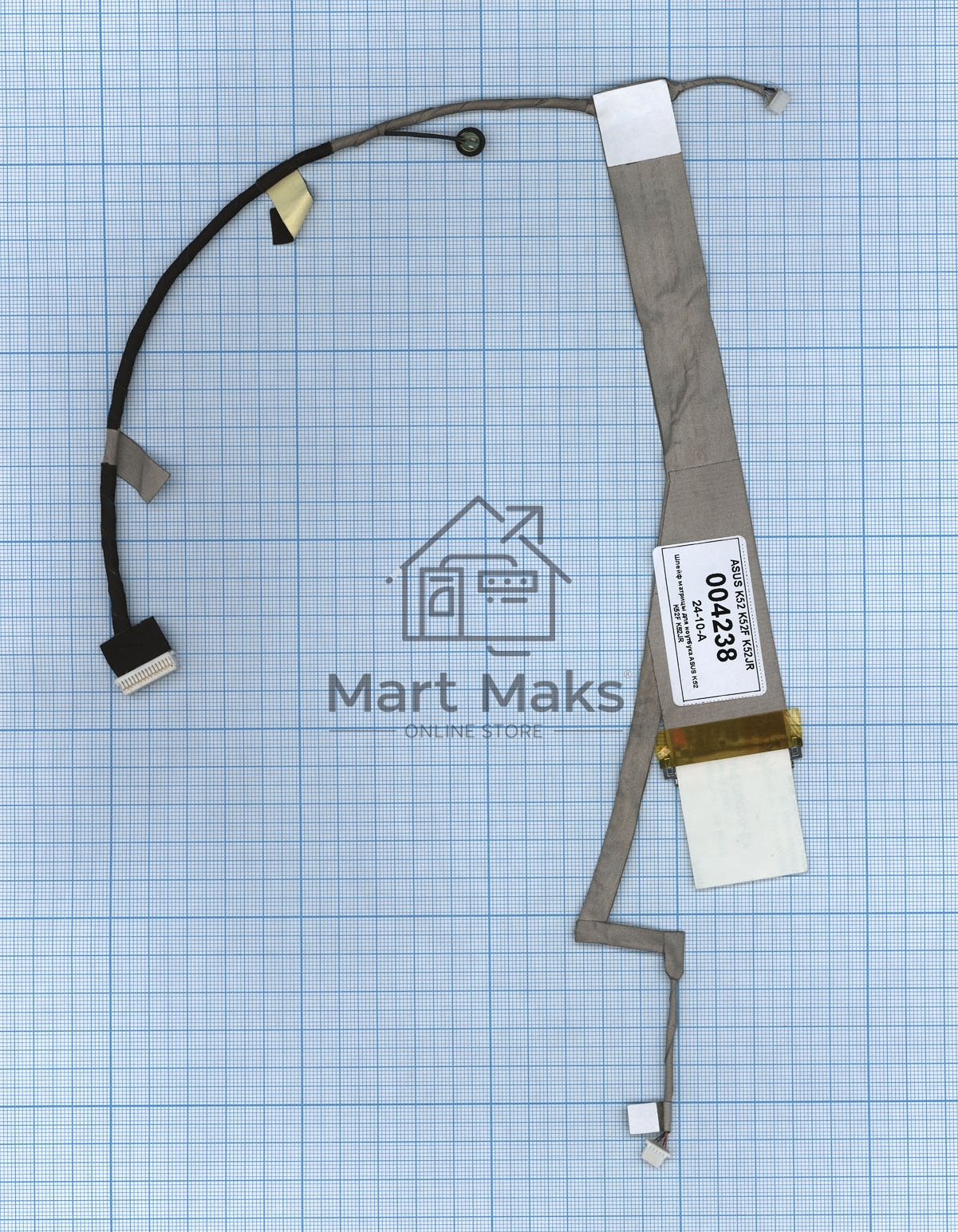 Шлейф матрицы для ноутбука Asus K52 K52F K52JR (с микрофоном) CCFL 7600522