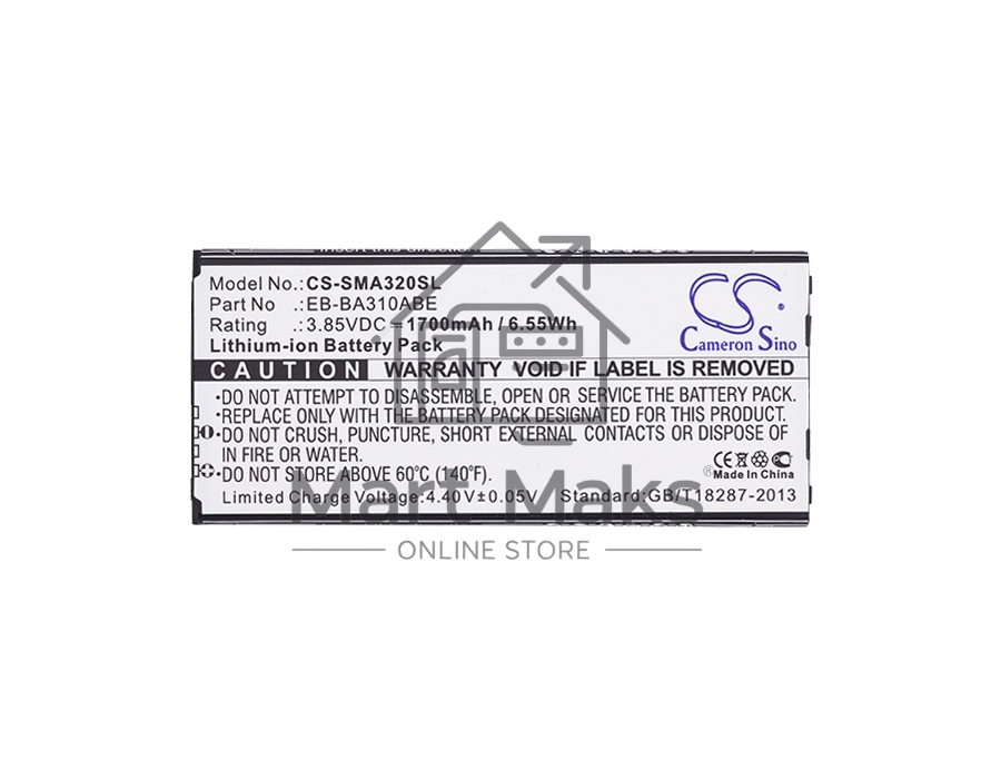 Аккумулятор CameronSinoCS-SMA320SL EB-BA310ABE для Samsung Galaxy A3 (2016) SM-A3103.85V / 1700mAh / 6.55Wh