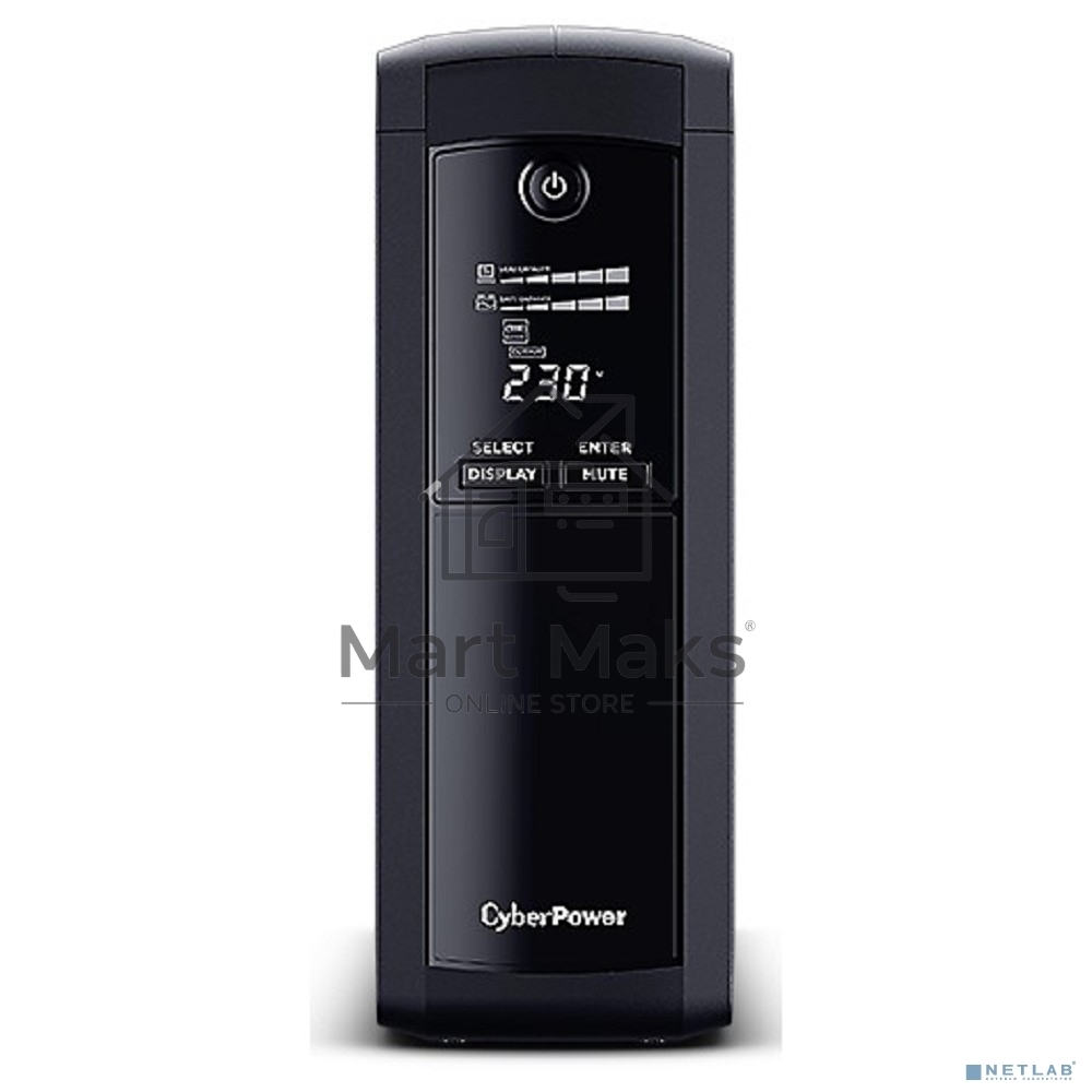 Источник бесперебойного питания UPS CyberPower VP1200EILCD Line-Interactive 1200VA/720W USB/RS-232/RJ11/45 (4 + 4 IEC С13)